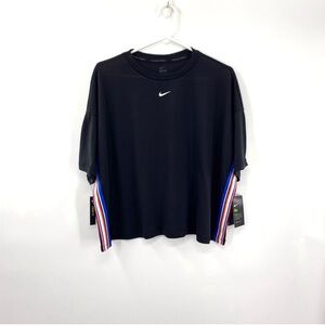 Nike Pro Short Sleeve ‘Black/Racer’ Crop Top Woman’s Size XLarge